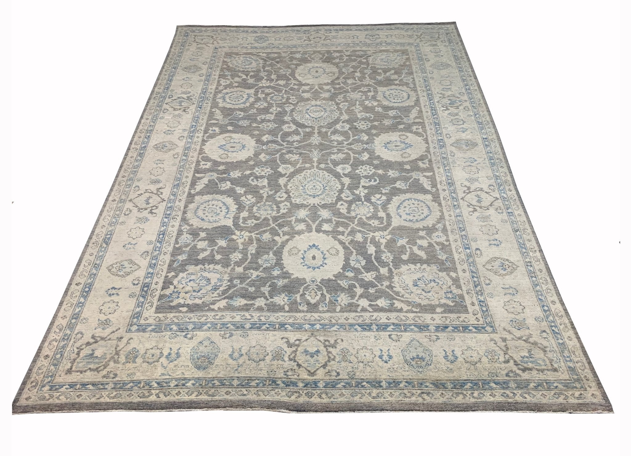 Handmade Afghan Chobi Rug | Bamyan Collection | 429 x 316 cm | 14'1" x 10'4" - Najaf Rugs & Textile