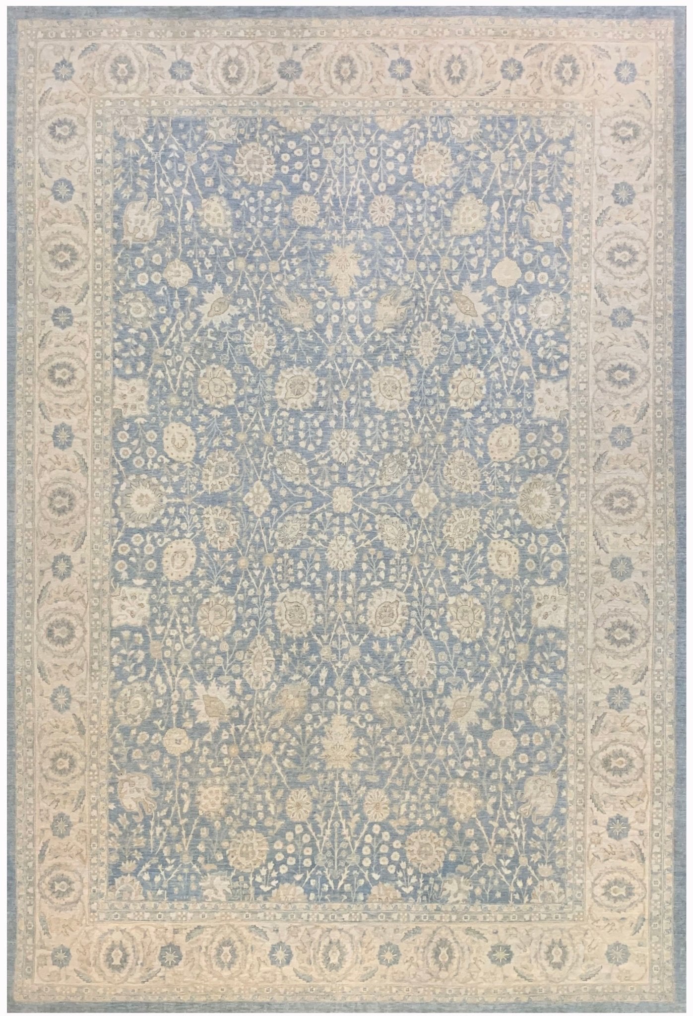 Handmade Afghan Chobi Rug | Bamyan Collection | 432 x 295 cm | 14'2" x 9'7" - Najaf Rugs & Textile