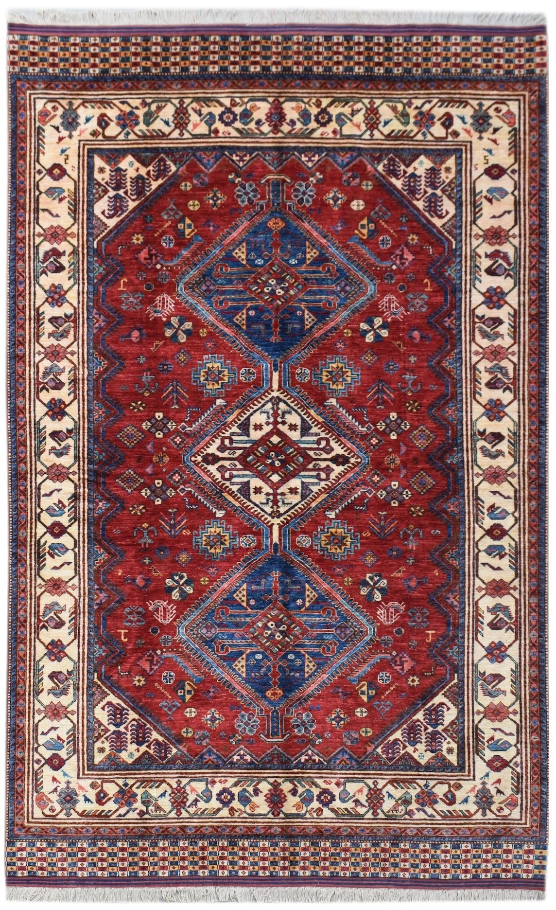 Handmade Afghan Herati Chobi Rug | 333 x 215 cm | 10'11" x 7'1" - Najaf Rugs & Textile
