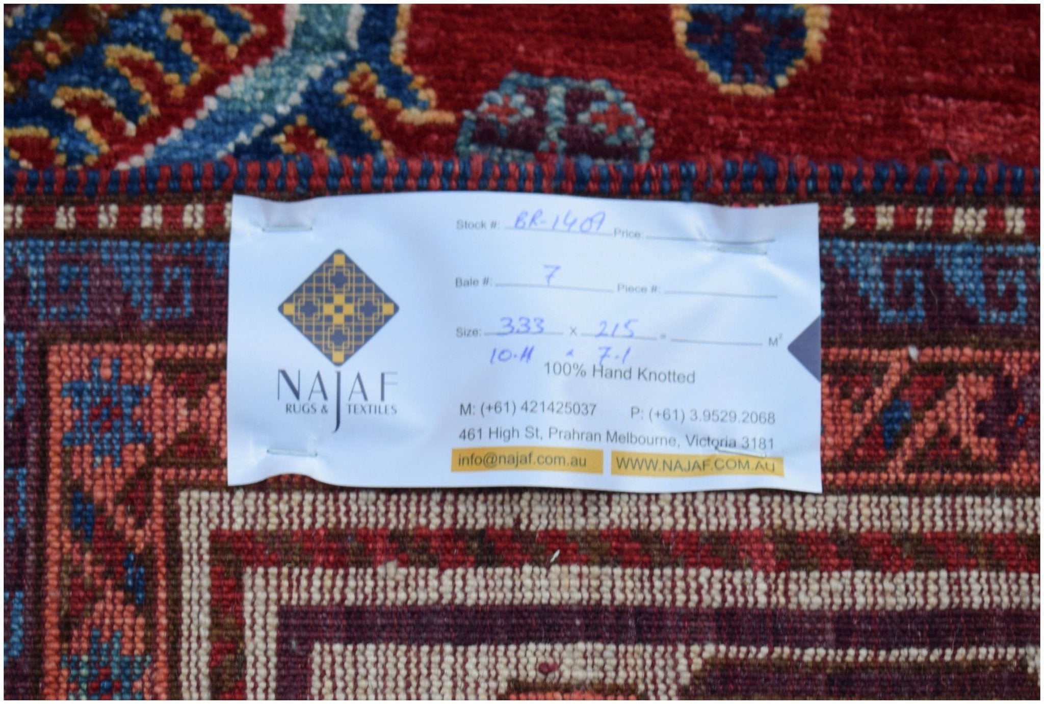 Handmade Afghan Herati Chobi Rug | 333 x 215 cm | 10'11" x 7'1" - Najaf Rugs & Textile