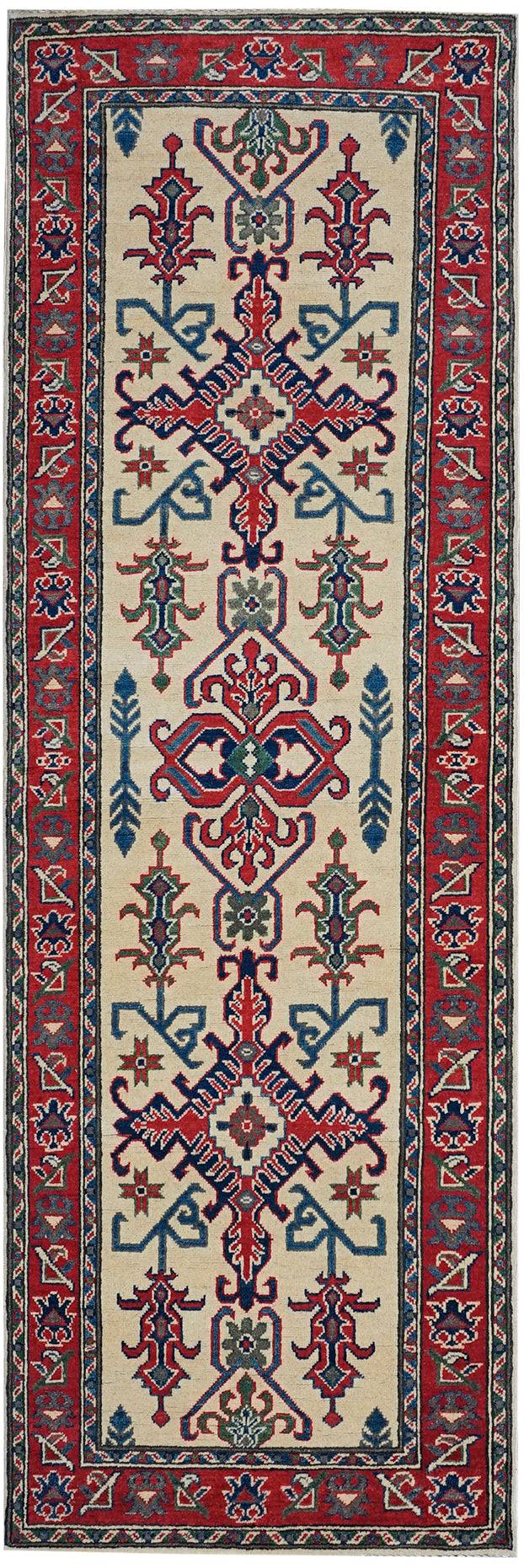 Handmade Afghan Kazakh Hallway Runner | 251 x 86 cm - Najaf Rugs & Textile