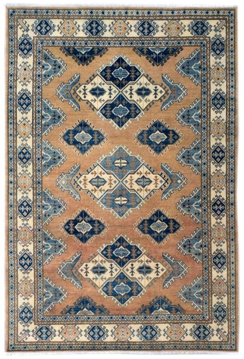 Handmade Afghan Kazakh Rug | 245 x 172 cm | 8' x 5'6" - Najaf Rugs & Textile