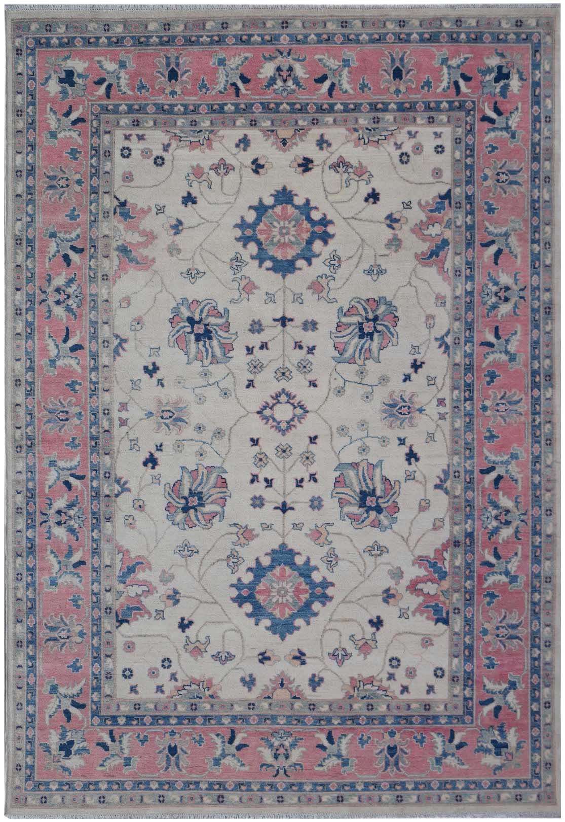 Handmade Afghan Kazakh Rug | 291 x 198 cm | 9'7" x 6'6" - Najaf Rugs & Textile