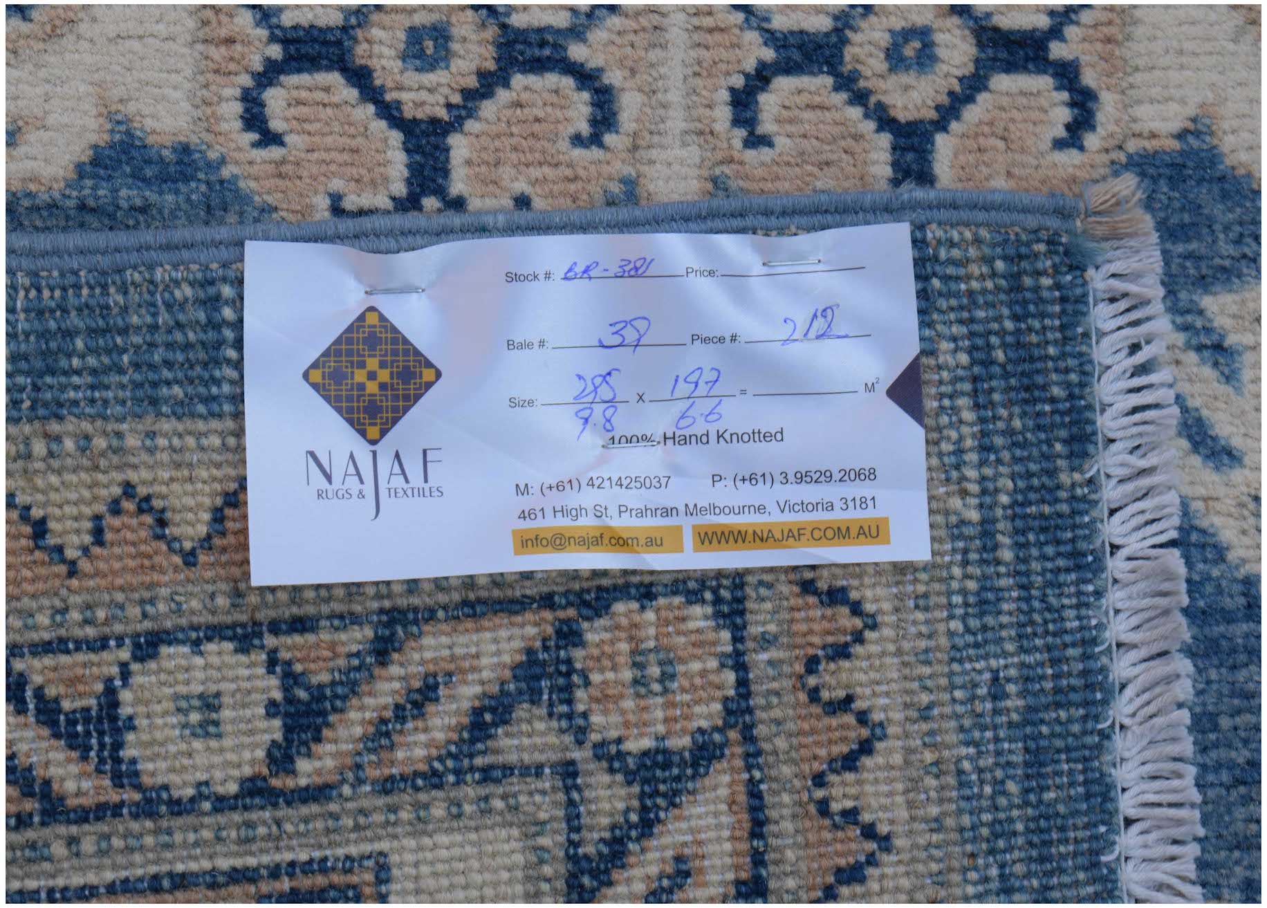 Handmade Afghan Kazakh Rug | 295 x 197 cm | 9'8" x 6'6" - Najaf Rugs & Textile