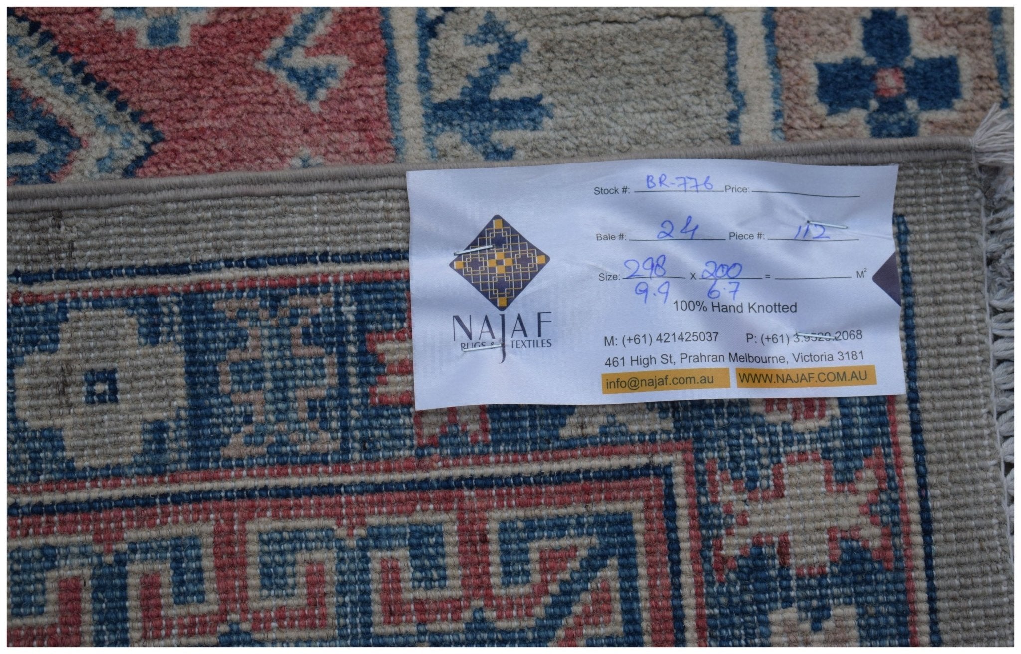 Handmade Afghan Kazakh Rug | 298 x 200 cm | 9'9" x 6'7" - Najaf Rugs & Textile