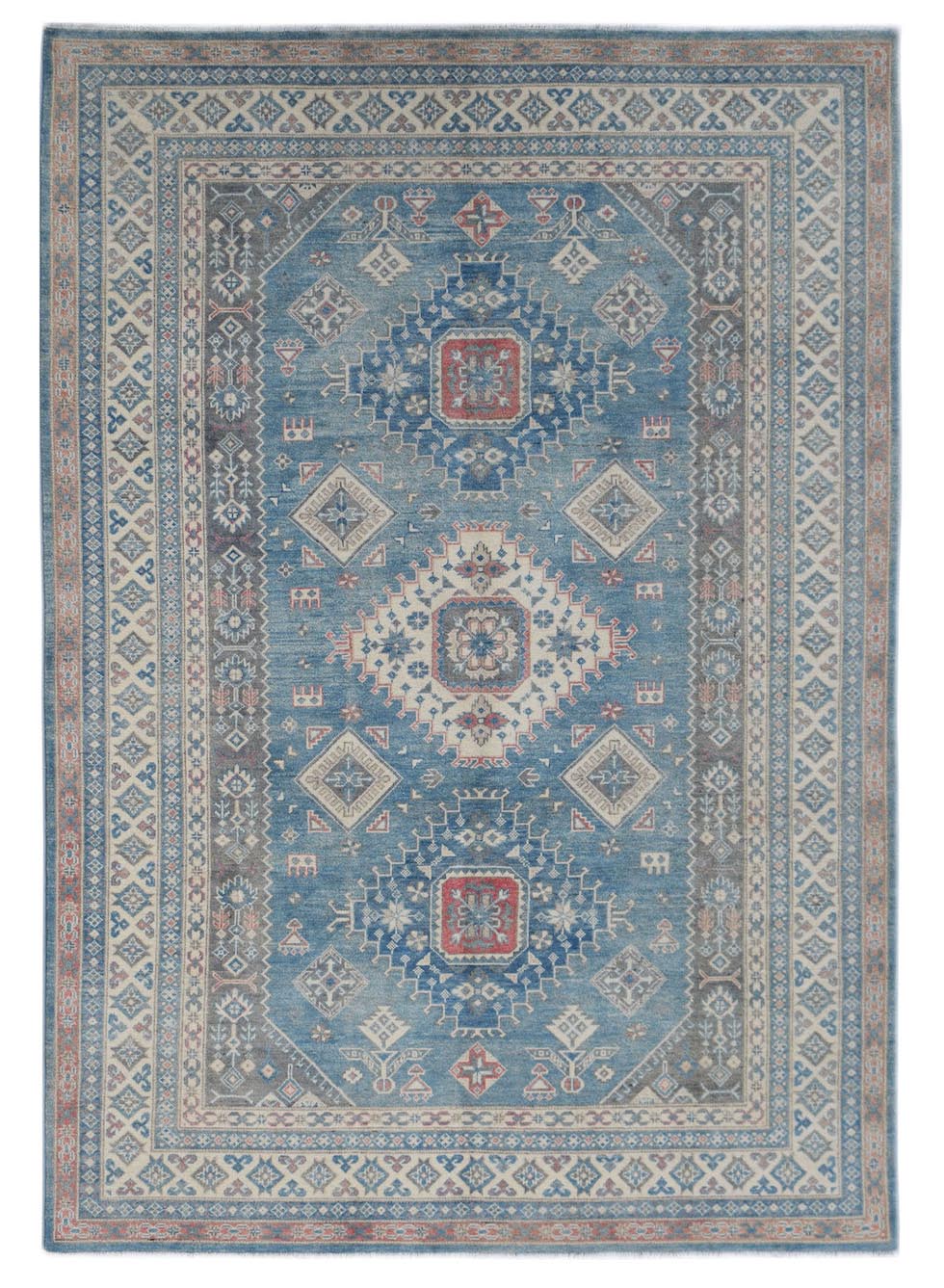Handmade Afghan Kazakh Rug | 300 x 202 cm | 9'10" x 6'8" - Najaf Rugs & Textile