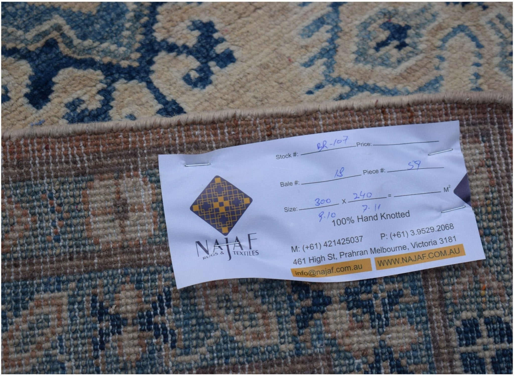 Handmade Afghan Kazakh Rug | 300 x 240 cm | 9'10" x 7'11" - Najaf Rugs & Textile