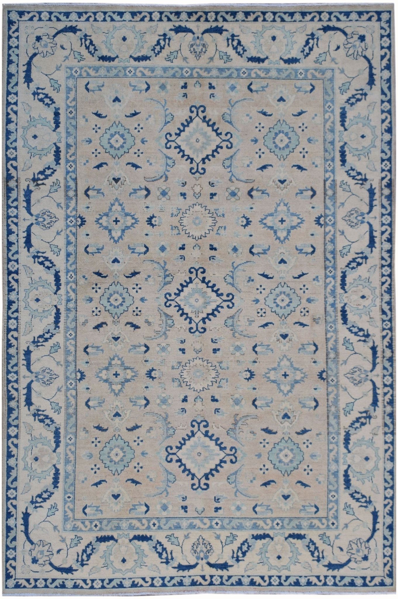 Handmade Afghan Kazakh Rug | 301 x 195 cm | 9'11" x 6'5" - Najaf Rugs & Textile