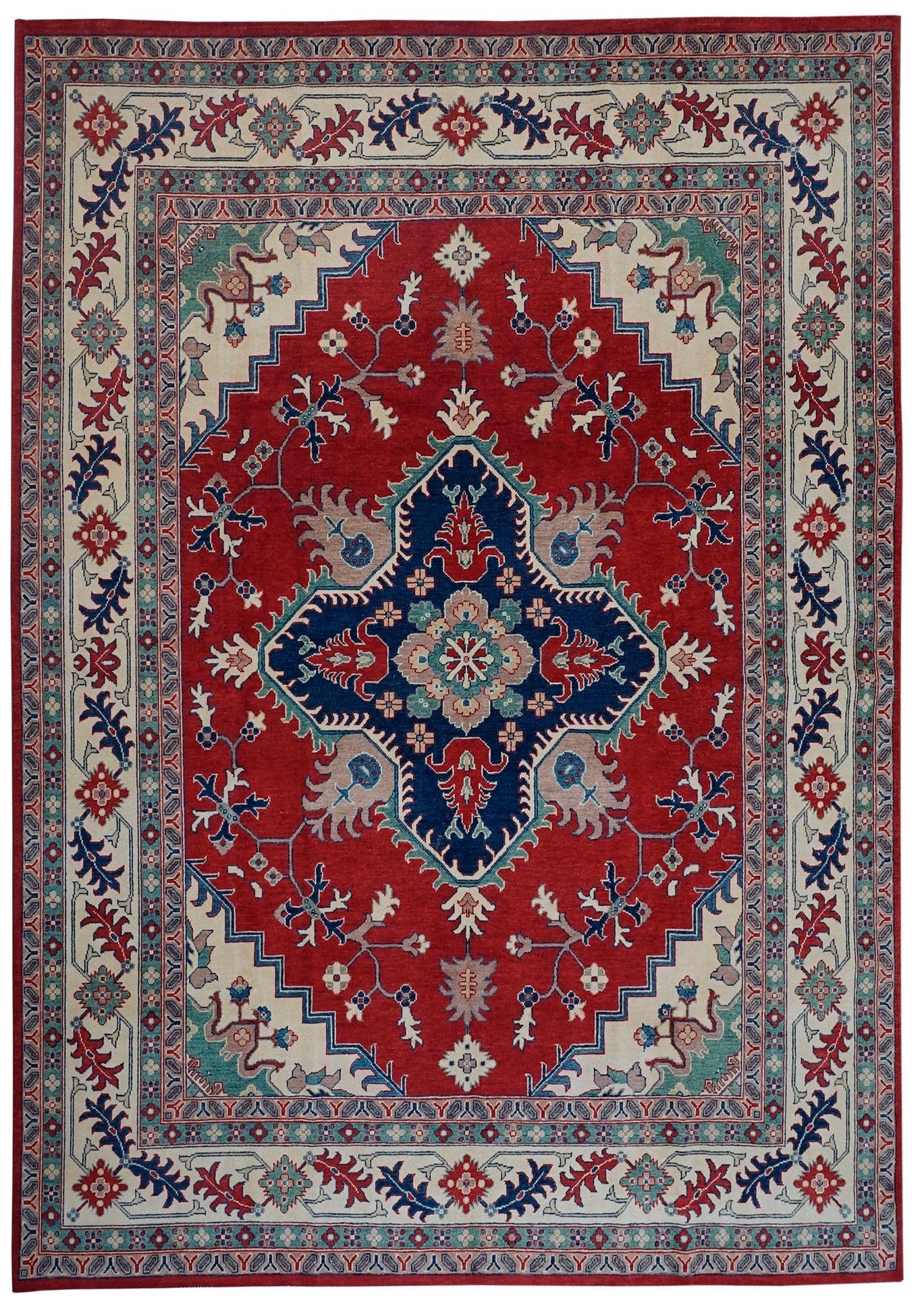 Handmade Afghan Kazakh Rug | 303 x 246 cm - Najaf Rugs & Textile
