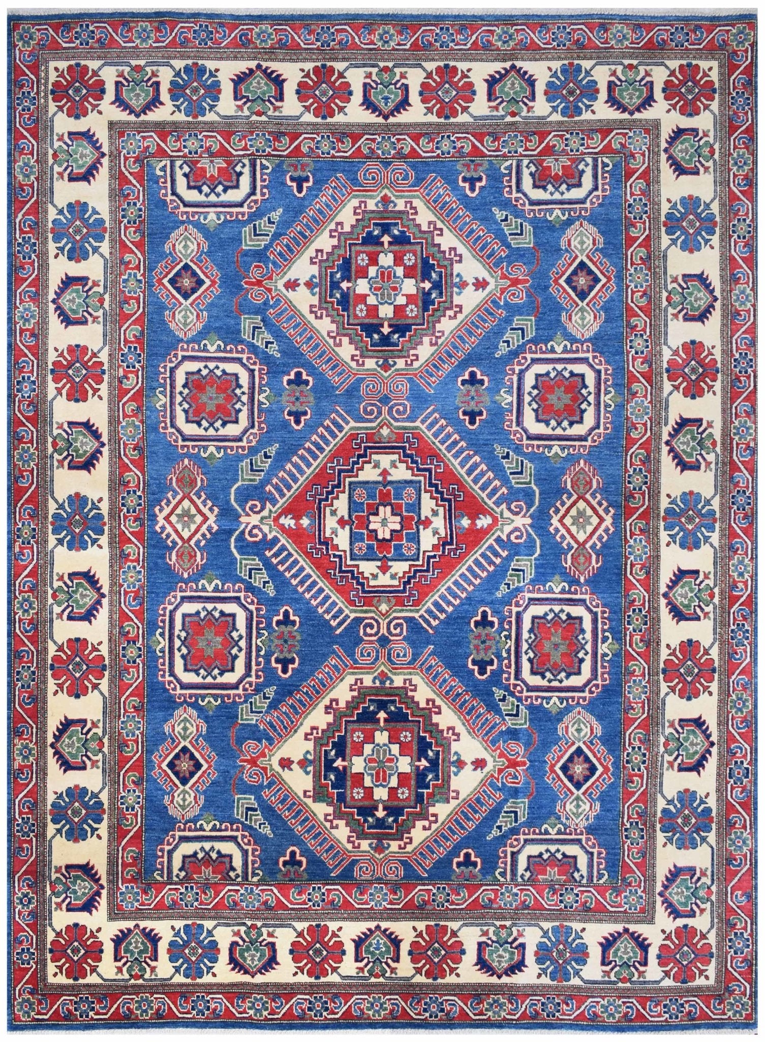 Handmade Afghan Kazakh Rug | 304 x 244 cm | 9'9" x 8' - Najaf Rugs & Textile