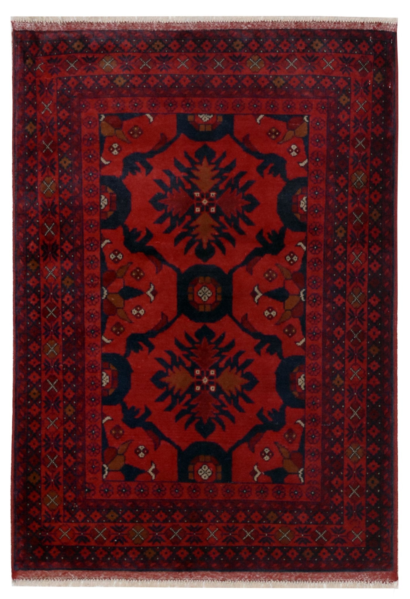 Handmade Afghan Khal Mohammadi Rug | 143 x 100 cm | 4'6" x 3'2" - Najaf Rugs & Textile