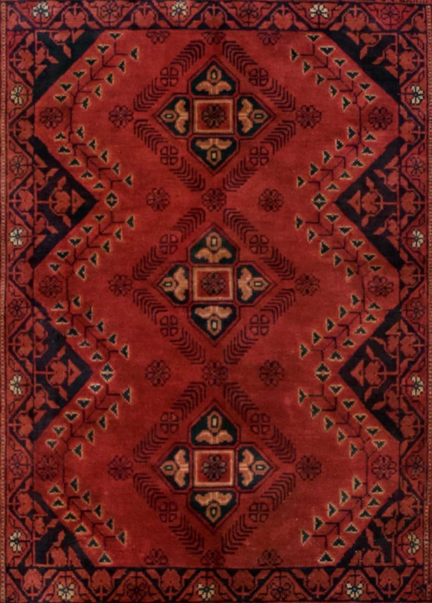 Handmade Afghan Khal Mohammadi Rug | 147 x 100 cm | 4'8" x 3'2" - Najaf Rugs & Textile