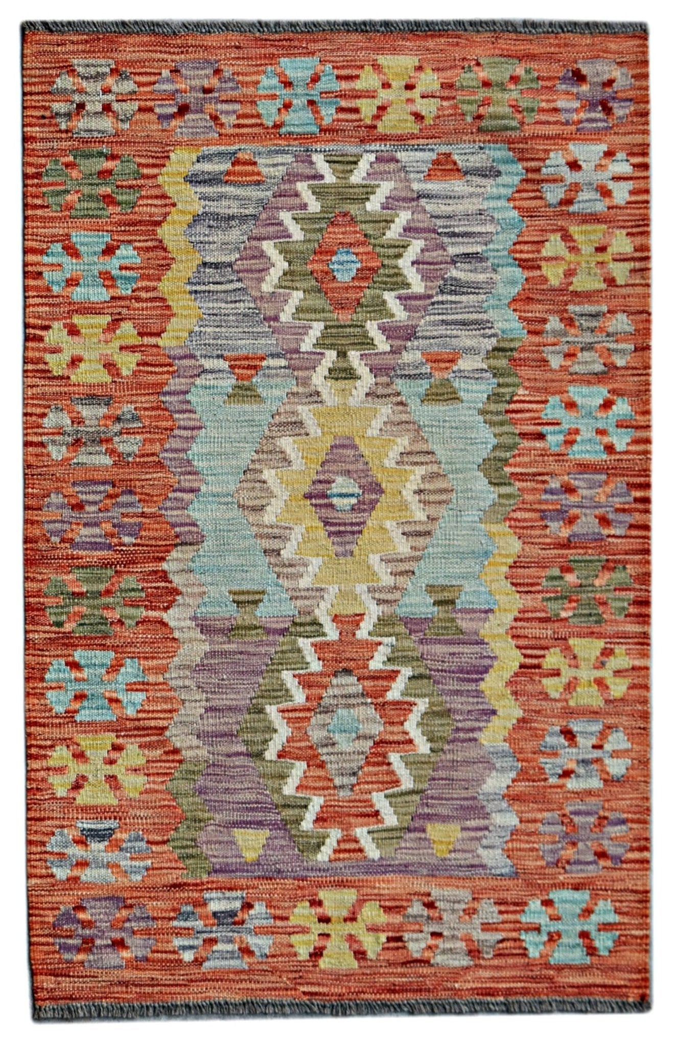 Handmade Afghan Maimana Kilim | 122 x 81 cm | 4' x 2'8" - Najaf Rugs & Textile