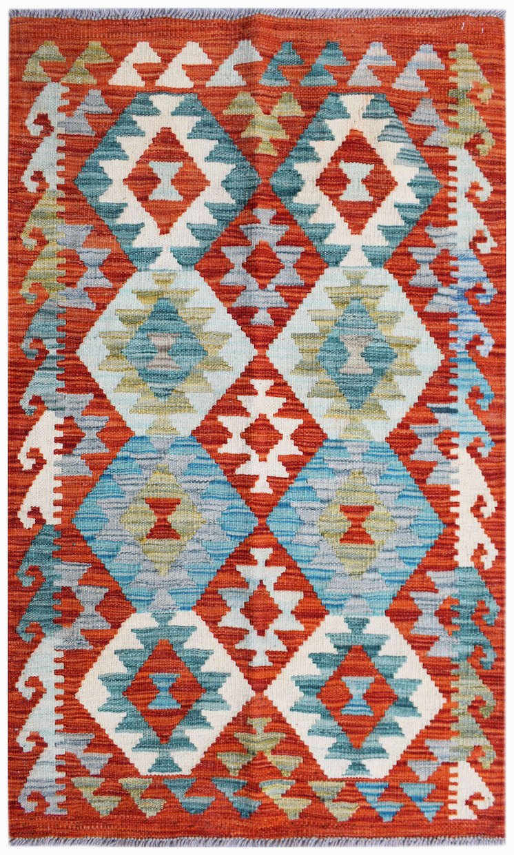 Handmade Afghan Maimana Kilim | 128 x 74 cm | 4'3" x 2'5" - Najaf Rugs & Textile
