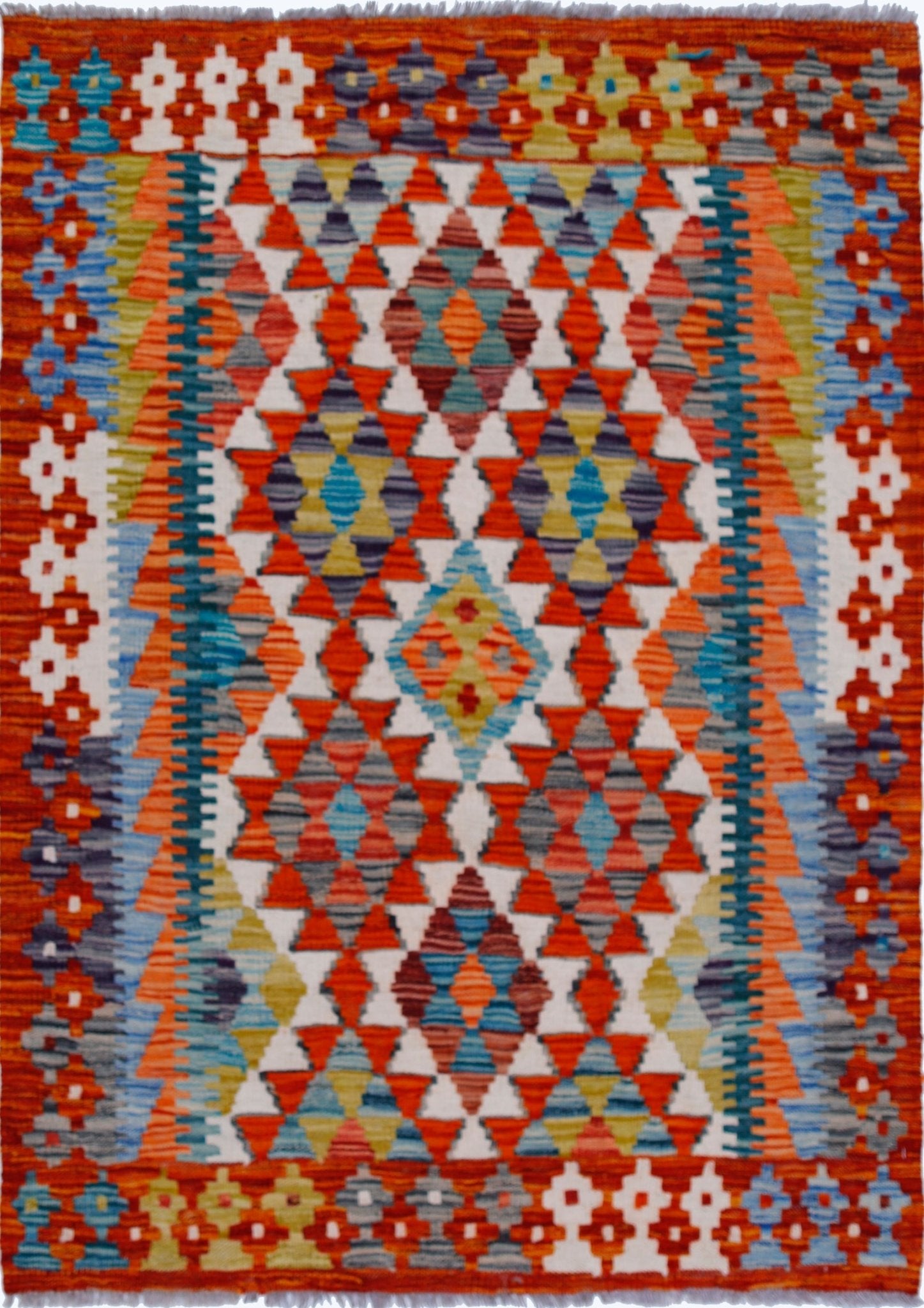 Handmade Afghan Maimana Kilim | 128 x 92 cm | 4'2" x 3' - Najaf Rugs & Textile