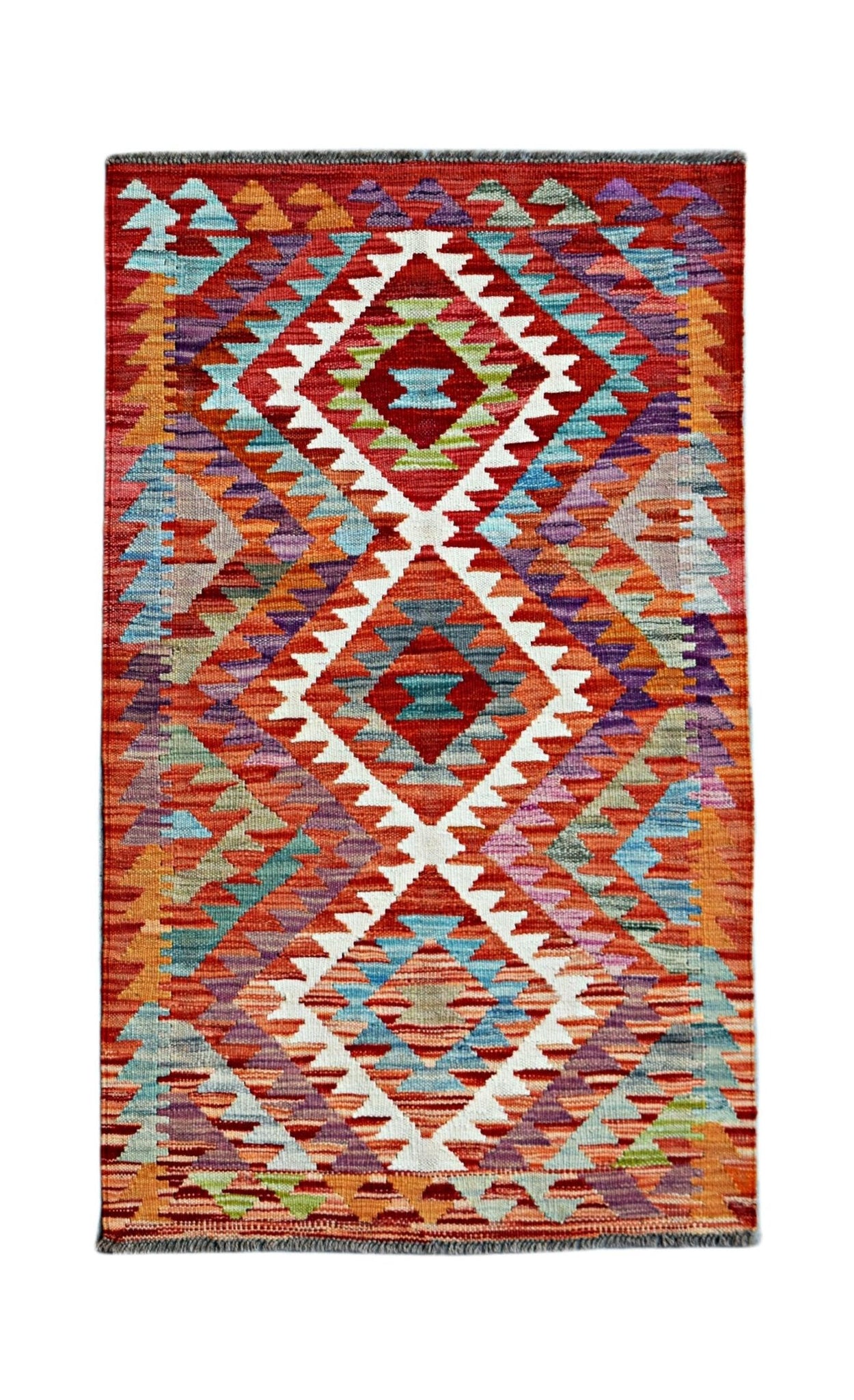 Handmade Afghan Maimana Kilim | 132 x 78 cm | 4'4" x 2'7" - Najaf Rugs & Textile