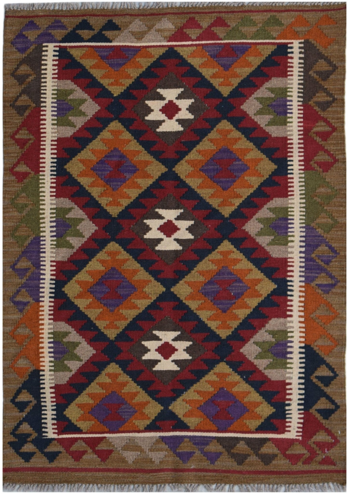 Handmade Afghan Maimana Kilim | 145 x 99 cm | 4'9" x 3'3" - Najaf Rugs & Textile