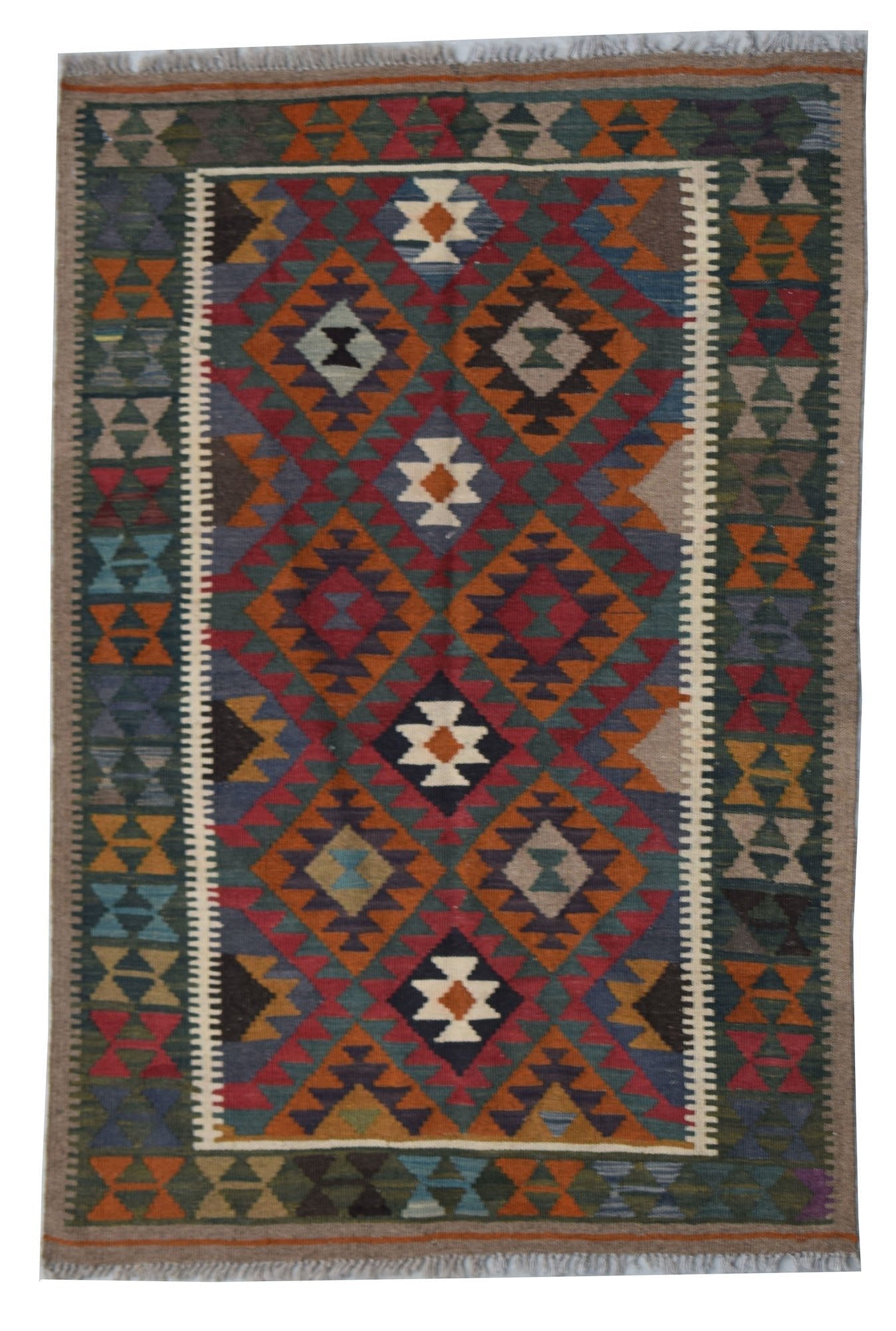 Handmade Afghan Maimana Kilim | 151 x 104 cm | 4'11" x 3'5" - Najaf Rugs & Textile