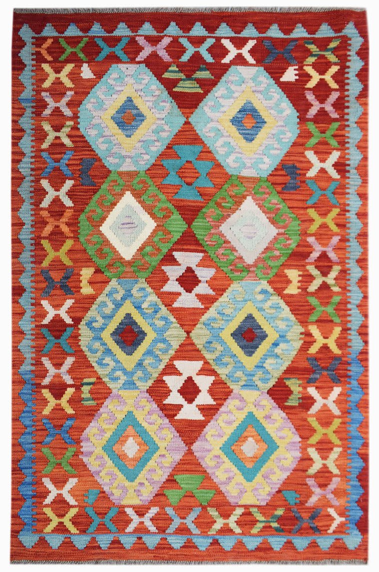 Handmade Afghan Maimana Kilim | 169 x 120 cm | 5'7" x 3'11" - Najaf Rugs & Textile