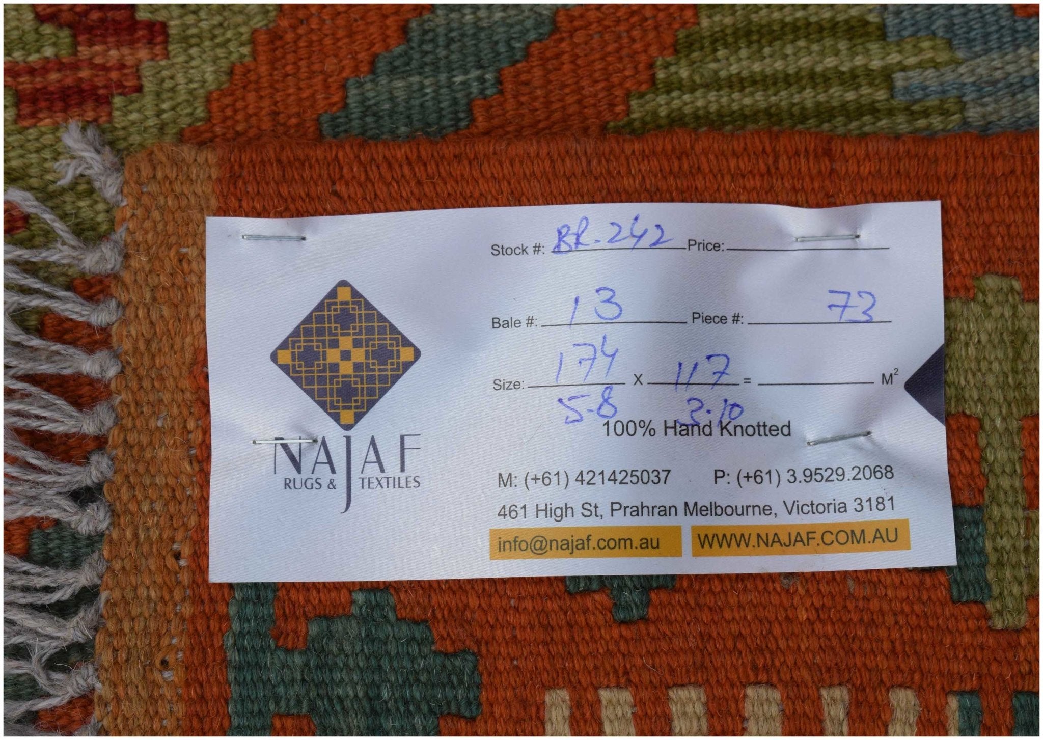 Handmade Afghan Maimana Kilim | 174 x 117 cm | 5'8" x 3'1" - Najaf Rugs & Textile