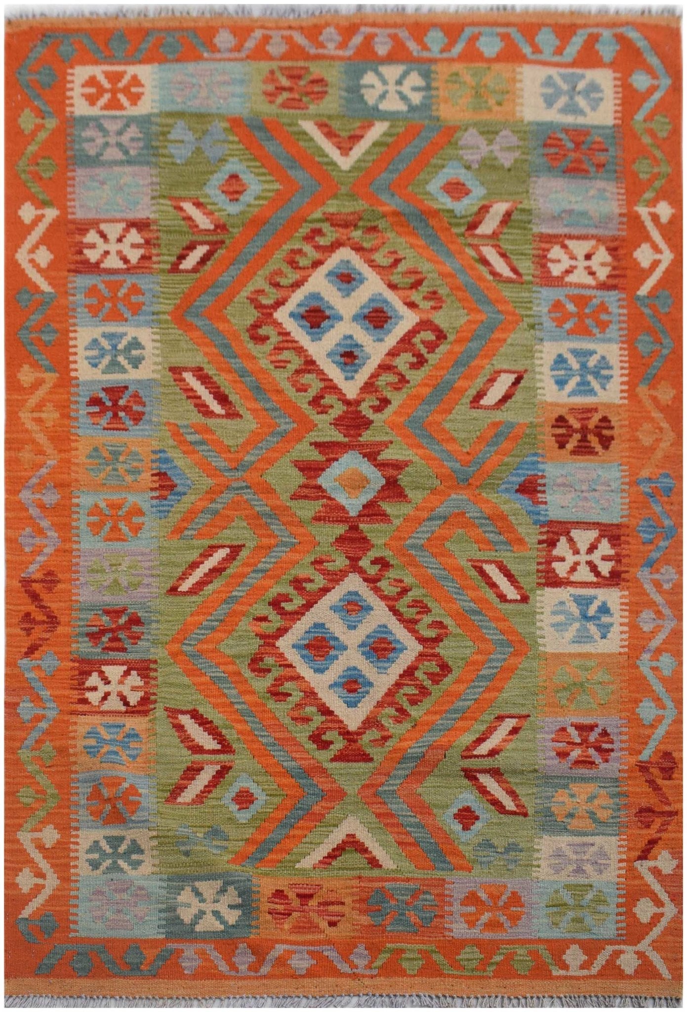 Handmade Afghan Maimana Kilim | 174 x 117 cm | 5'8" x 3'1" - Najaf Rugs & Textile