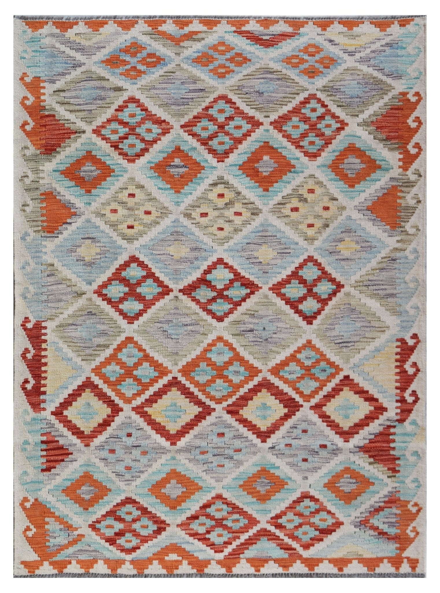 Handmade Afghan Maimana Kilim | 185 x 132 cm | 6'1" x 4'4" - Najaf Rugs & Textile