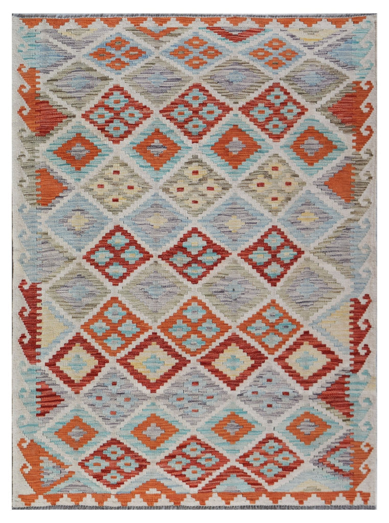 Handmade Afghan Maimana Kilim | 185 x 132 cm | 6'1" x 4'4" - Najaf Rugs & Textile