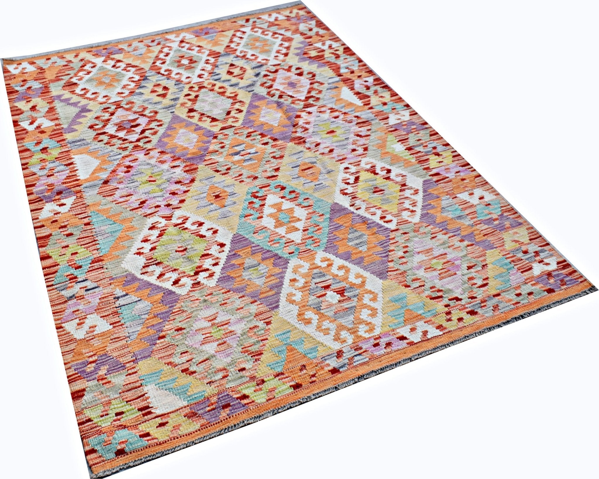 Handmade Afghan Maimana Kilim | 185 x 134 cm | 6'1" x 4'5" - Najaf Rugs & Textile