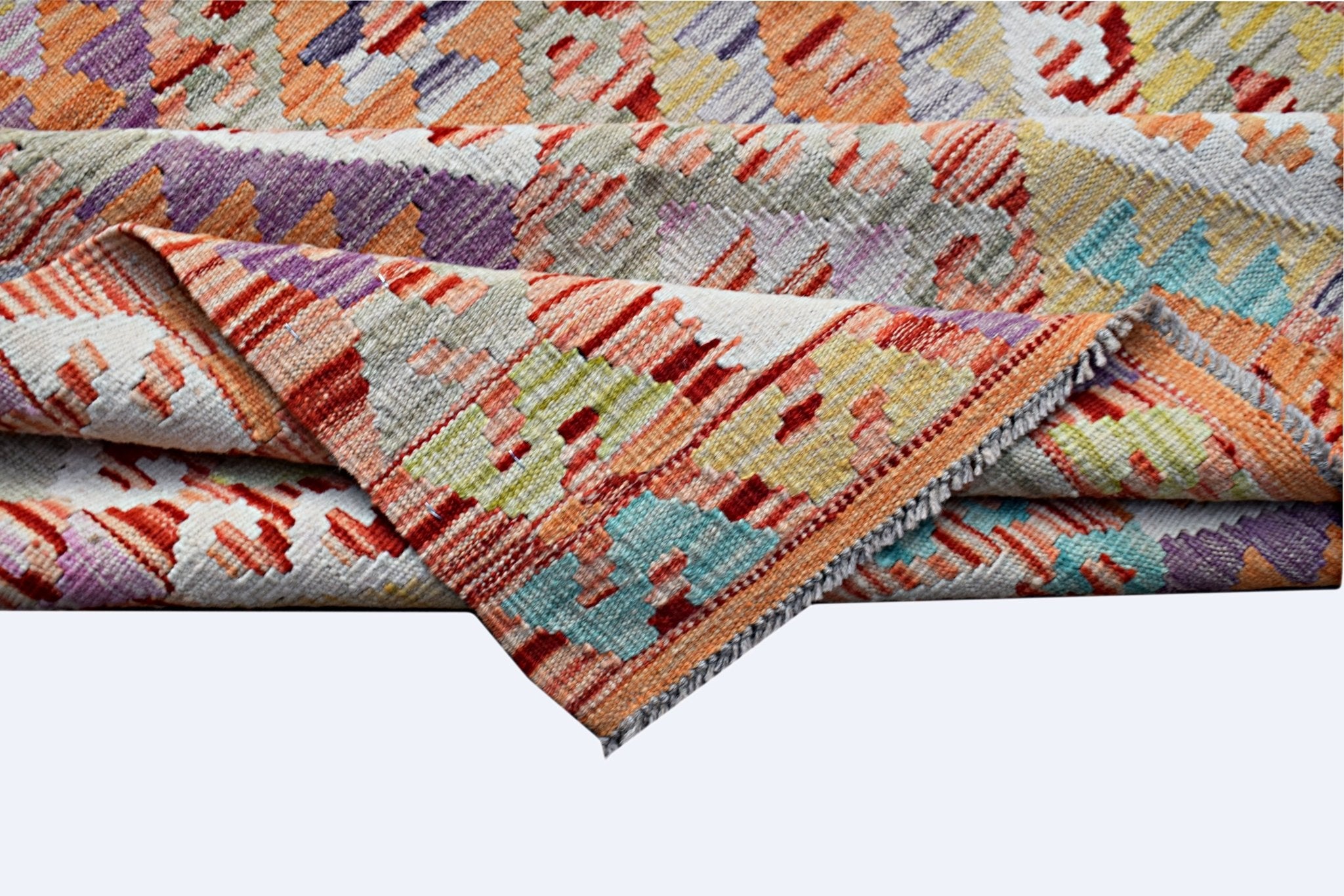 Handmade Afghan Maimana Kilim | 185 x 134 cm | 6'1" x 4'5" - Najaf Rugs & Textile