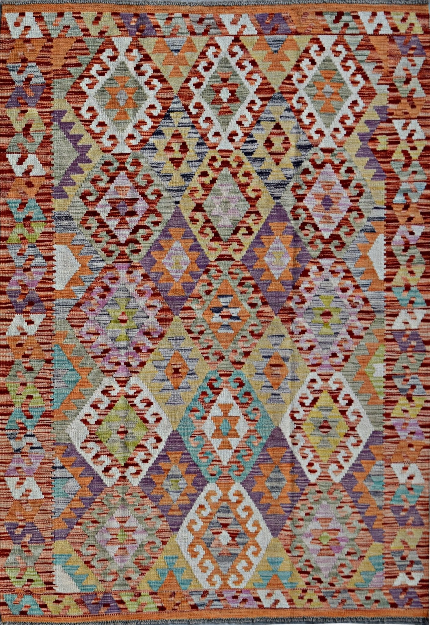 Handmade Afghan Maimana Kilim | 185 x 134 cm | 6'1" x 4'5" - Najaf Rugs & Textile