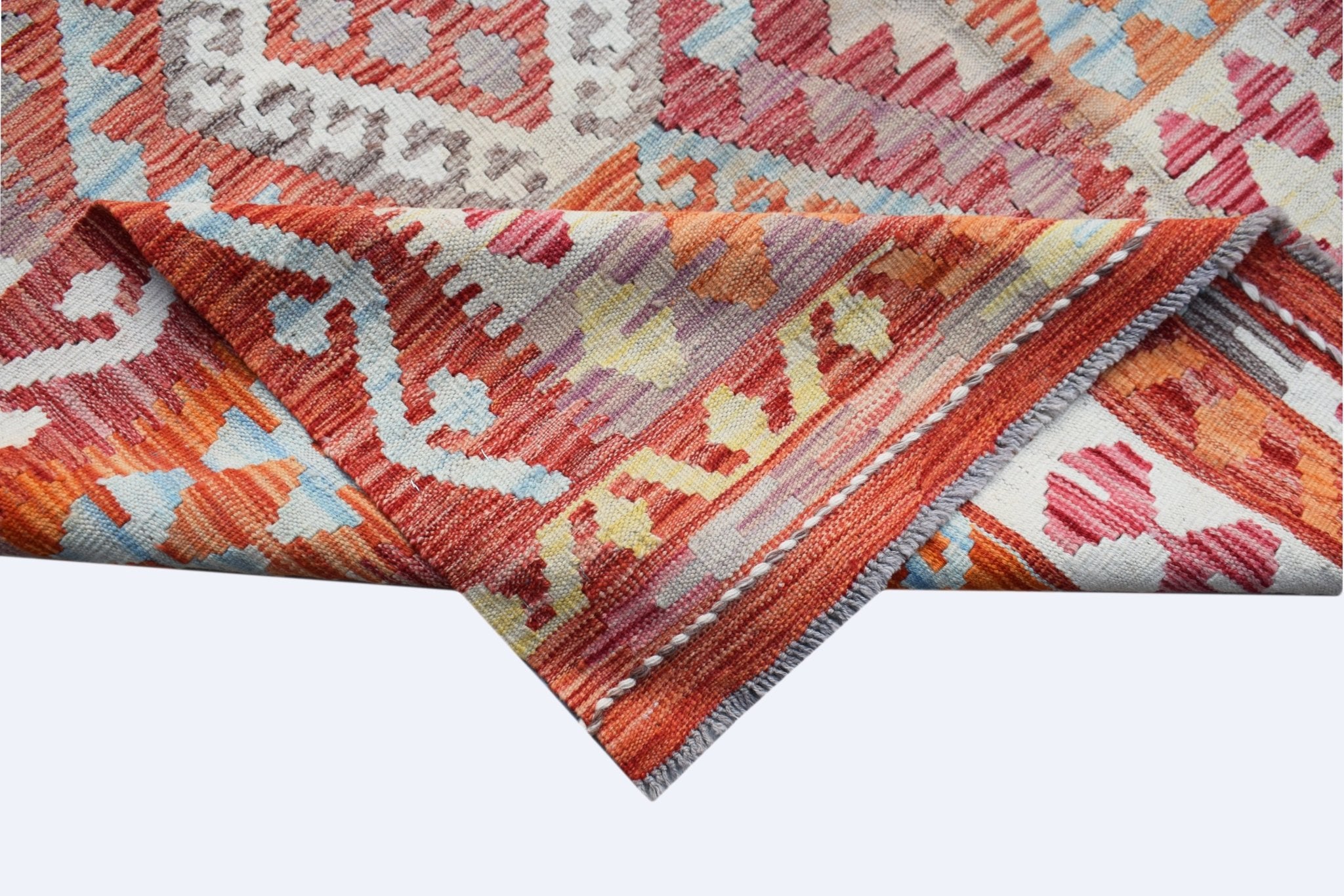 Handmade Afghan Maimana Kilim | 186 x 121 cm | 6'2" x 4' - Najaf Rugs & Textile