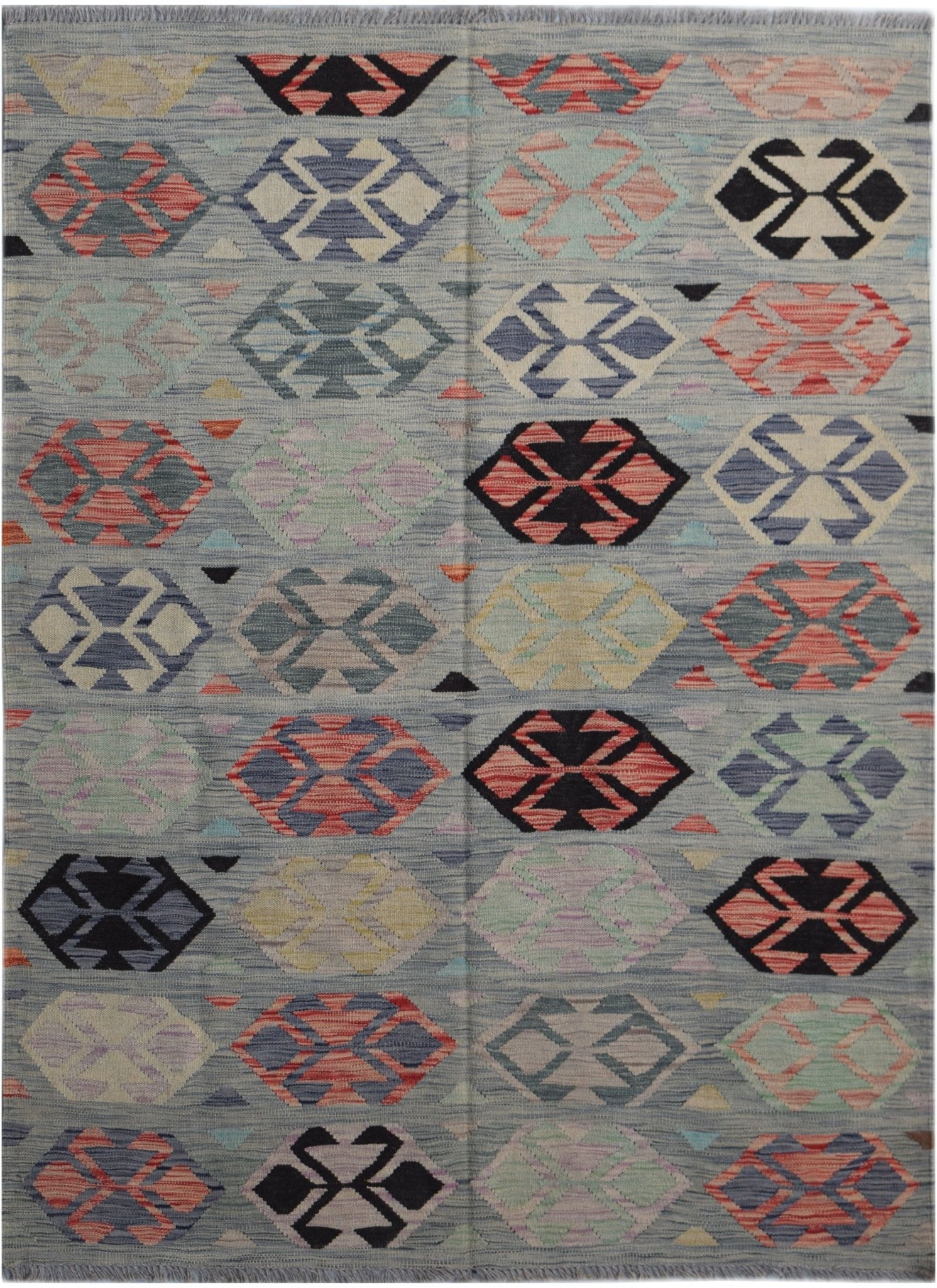 Handmade Afghan Maimana Kilim | 188 x 148 cm | 6'2" x 4'10" - Najaf Rugs & Textile