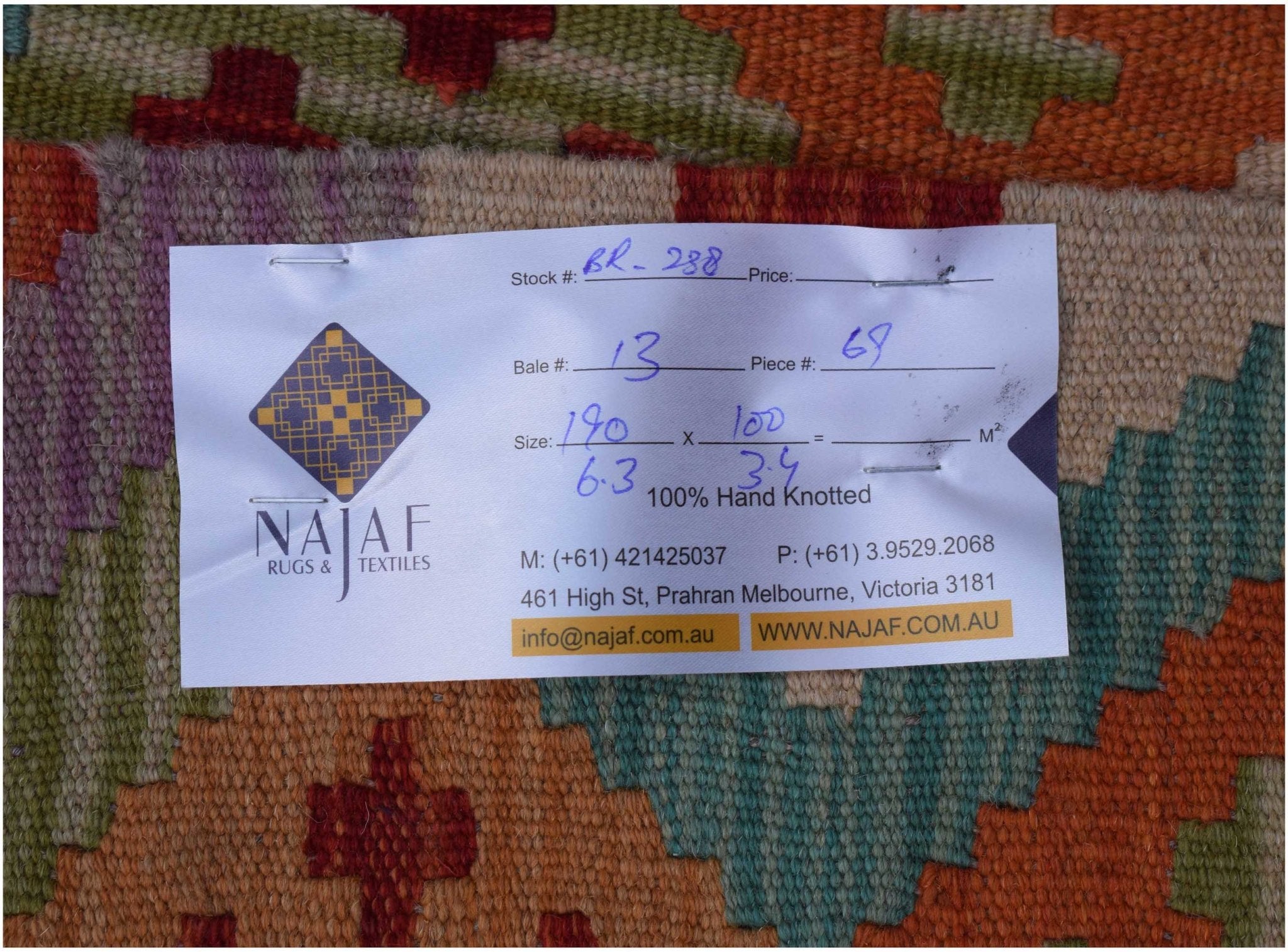 Handmade Afghan Maimana Kilim | 190 x 100 cm | 6'3" x 3'4" - Najaf Rugs & Textile