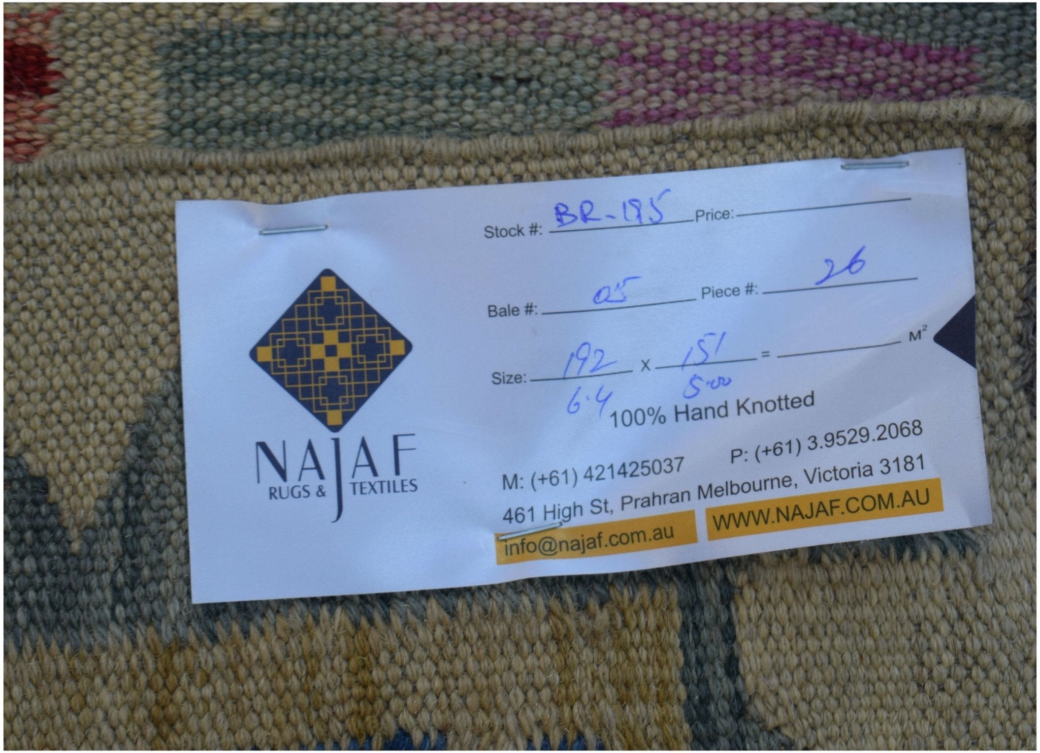 Handmade Afghan Maimana Kilim | 192 x 151 cm | 6'4" x 5' - Najaf Rugs & Textile