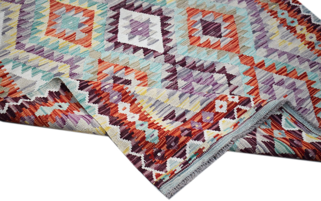 Handmade Afghan Maimana Kilim | 194 x 134 cm | 6'5" x 4'5" - Najaf Rugs & Textile