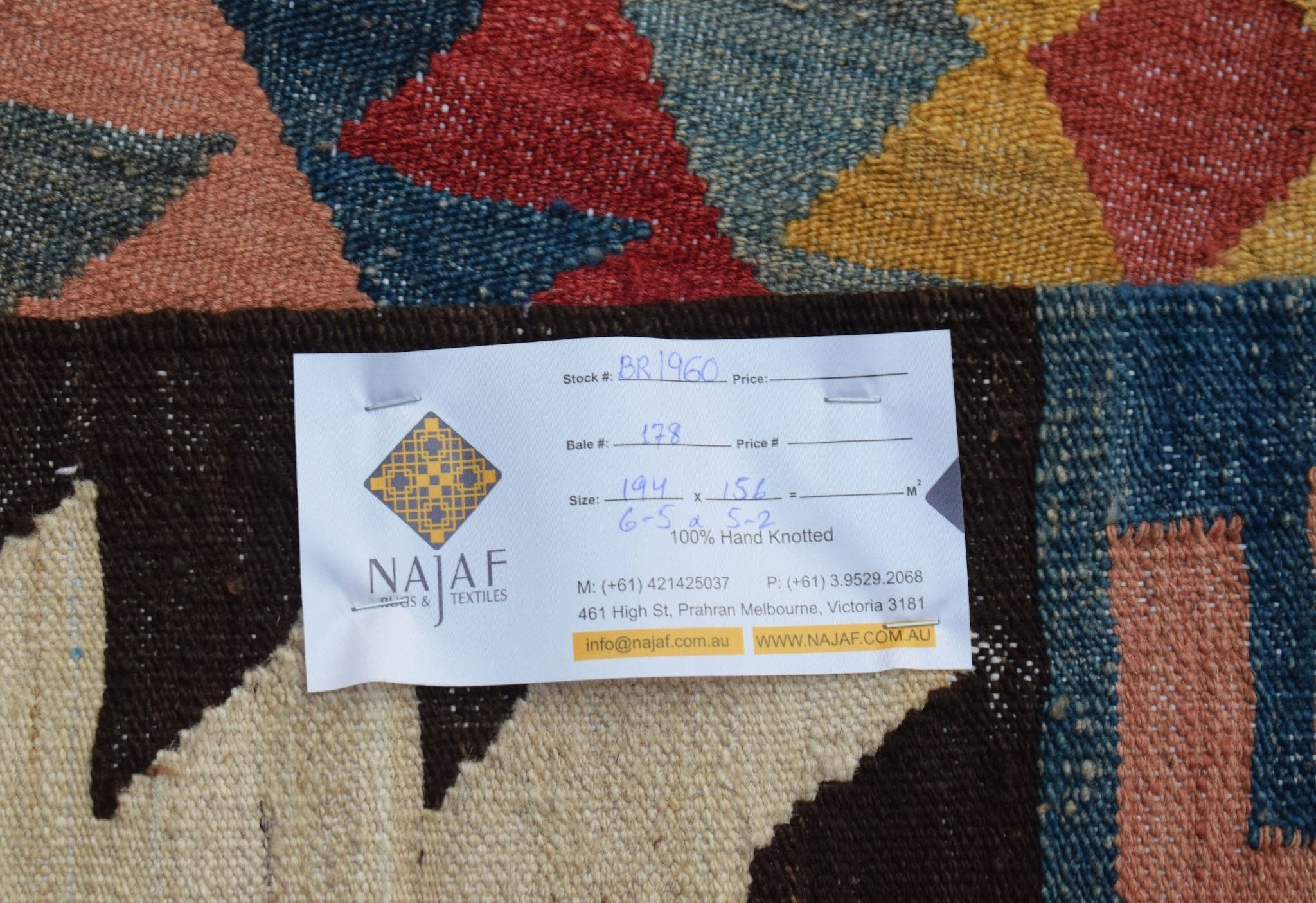 Handmade Afghan Maimana Kilim | 194 x 156 cm | 6'5" x 5'5" - Najaf Rugs & Textile