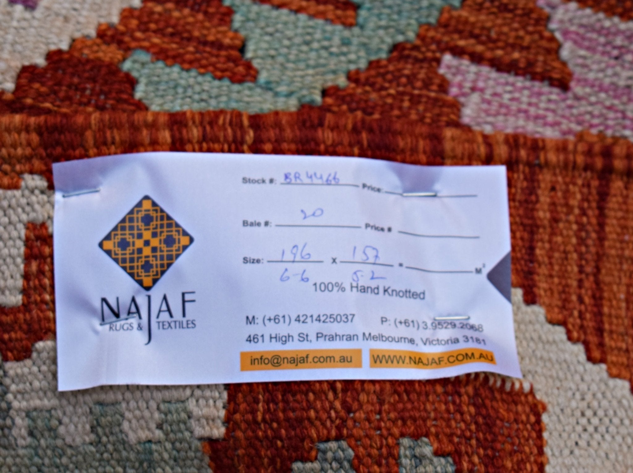 Handmade Afghan Maimana Kilim | 196 x 157 cm | 6'6" x 5'2" - Najaf Rugs & Textile