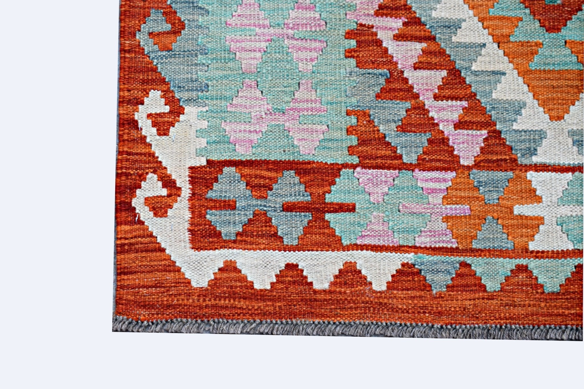 Handmade Afghan Maimana Kilim | 196 x 157 cm | 6'6" x 5'2" - Najaf Rugs & Textile