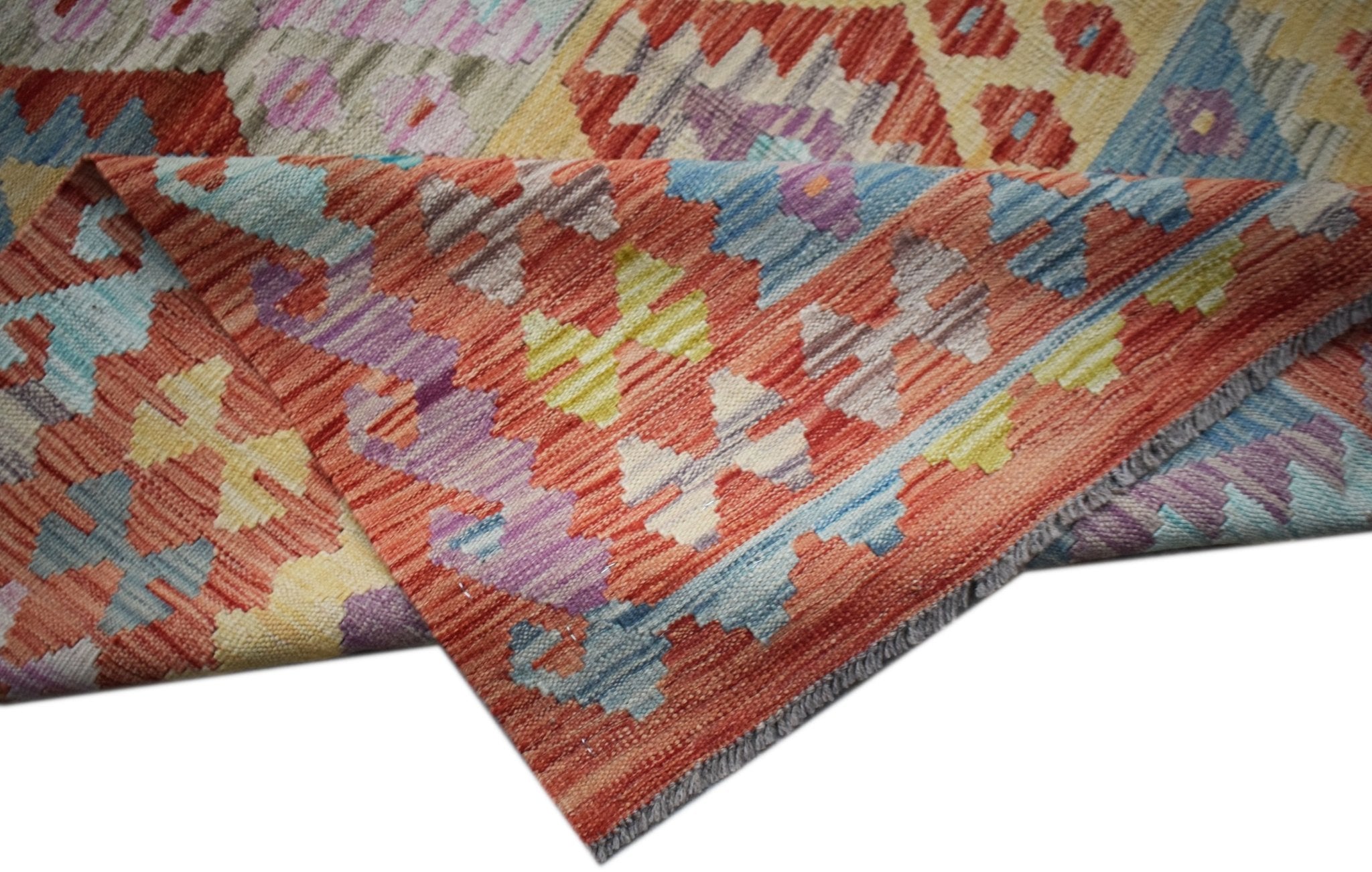 Handmade Afghan Maimana Kilim | 197 x 148 cm | 6'6" x 4'10" - Najaf Rugs & Textile