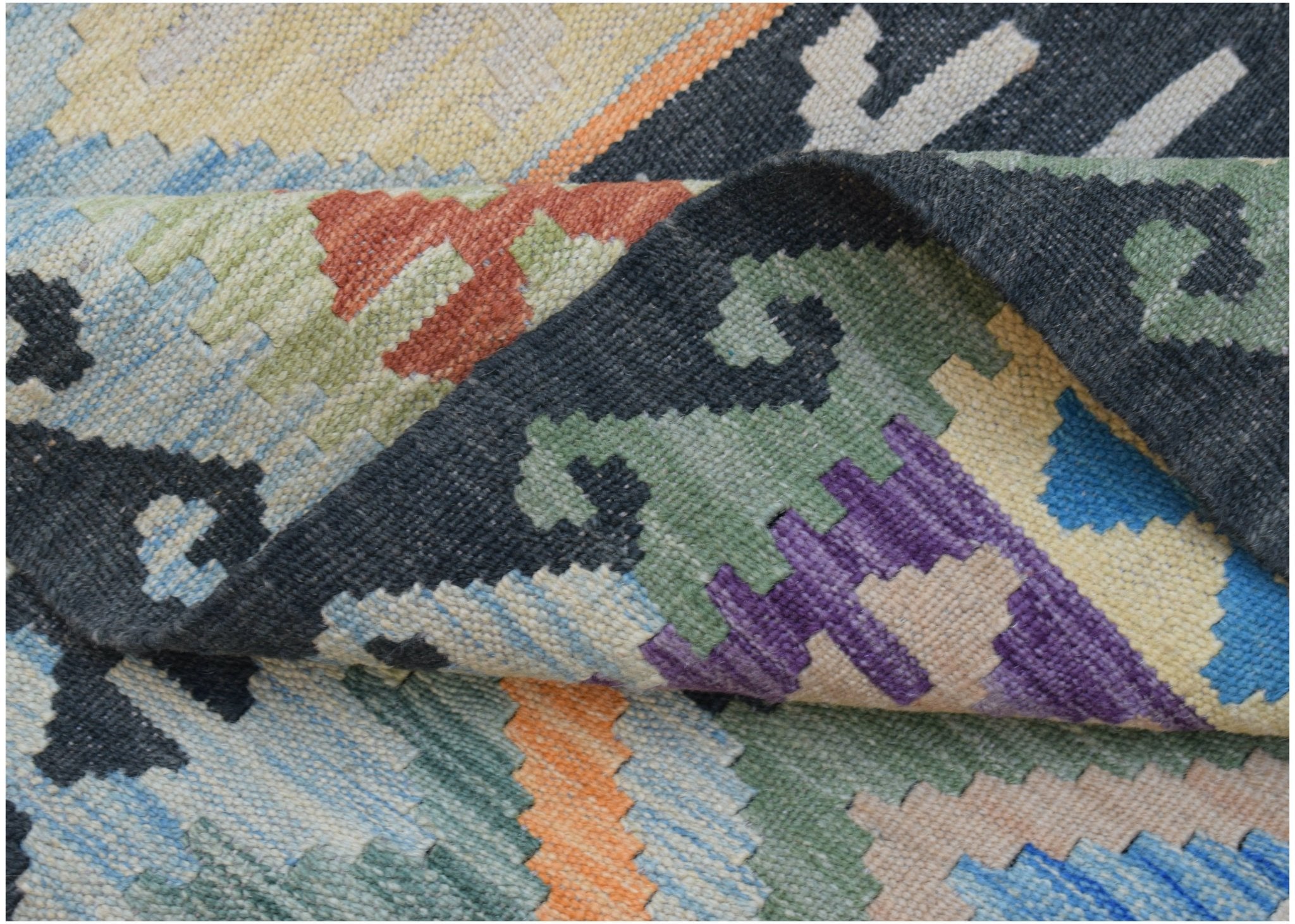 Handmade Afghan Maimana Kilim | 200 x 154 cm | 6'7" x 5'1" - Najaf Rugs & Textile