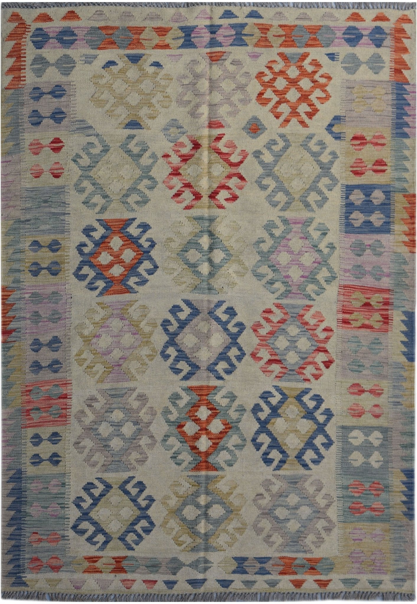 Handmade Afghan Maimana Kilim | 201 x 150 cm | 6'7" x 4'11" - Najaf Rugs & Textile