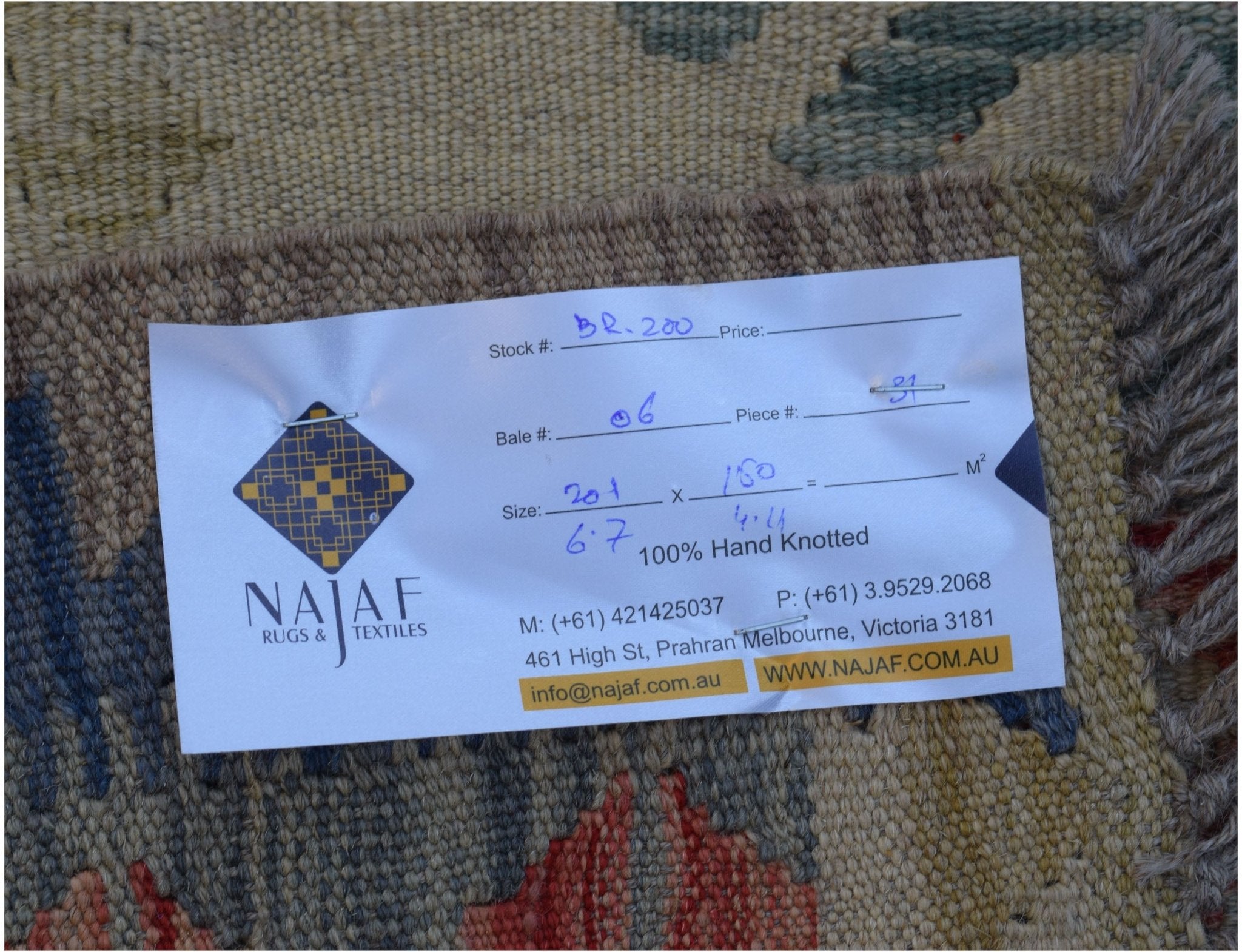 Handmade Afghan Maimana Kilim | 201 x 150 cm | 6'7" x 4'11" - Najaf Rugs & Textile