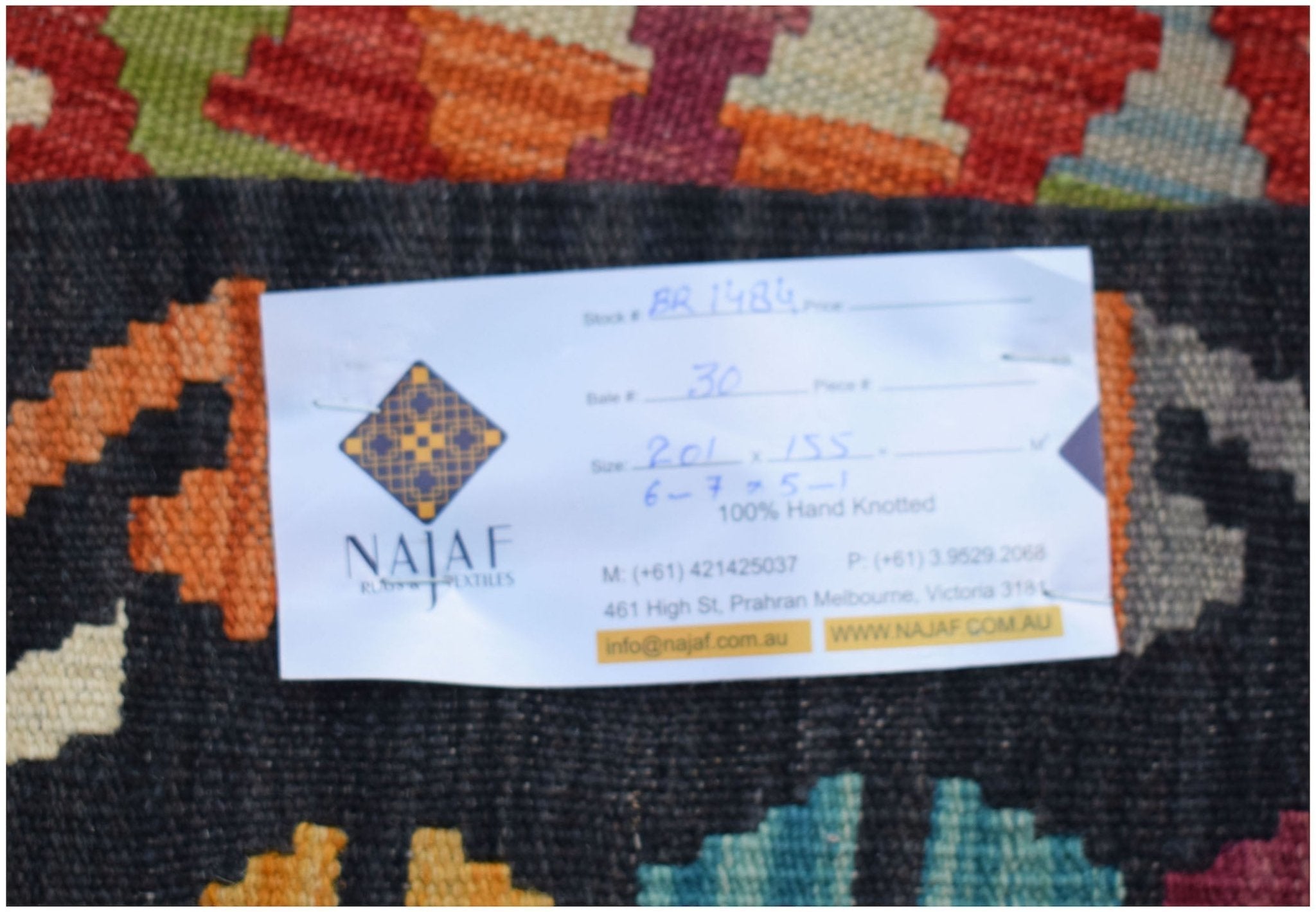 Handmade Afghan Maimana Kilim | 201 x 155 cm | 6'7" x 5'1" - Najaf Rugs & Textile