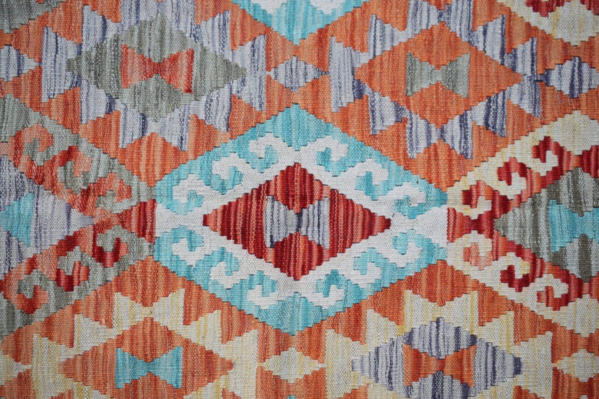 Handmade Afghan Maimana Kilim | 202 x 156 cm | 6'8" x 5'2" - Najaf Rugs & Textile