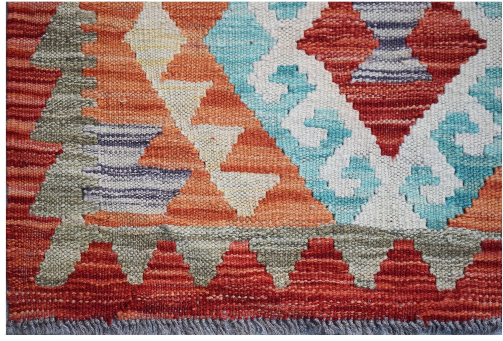 Handmade Afghan Maimana Kilim | 202 x 156 cm | 6'8" x 5'2" - Najaf Rugs & Textile