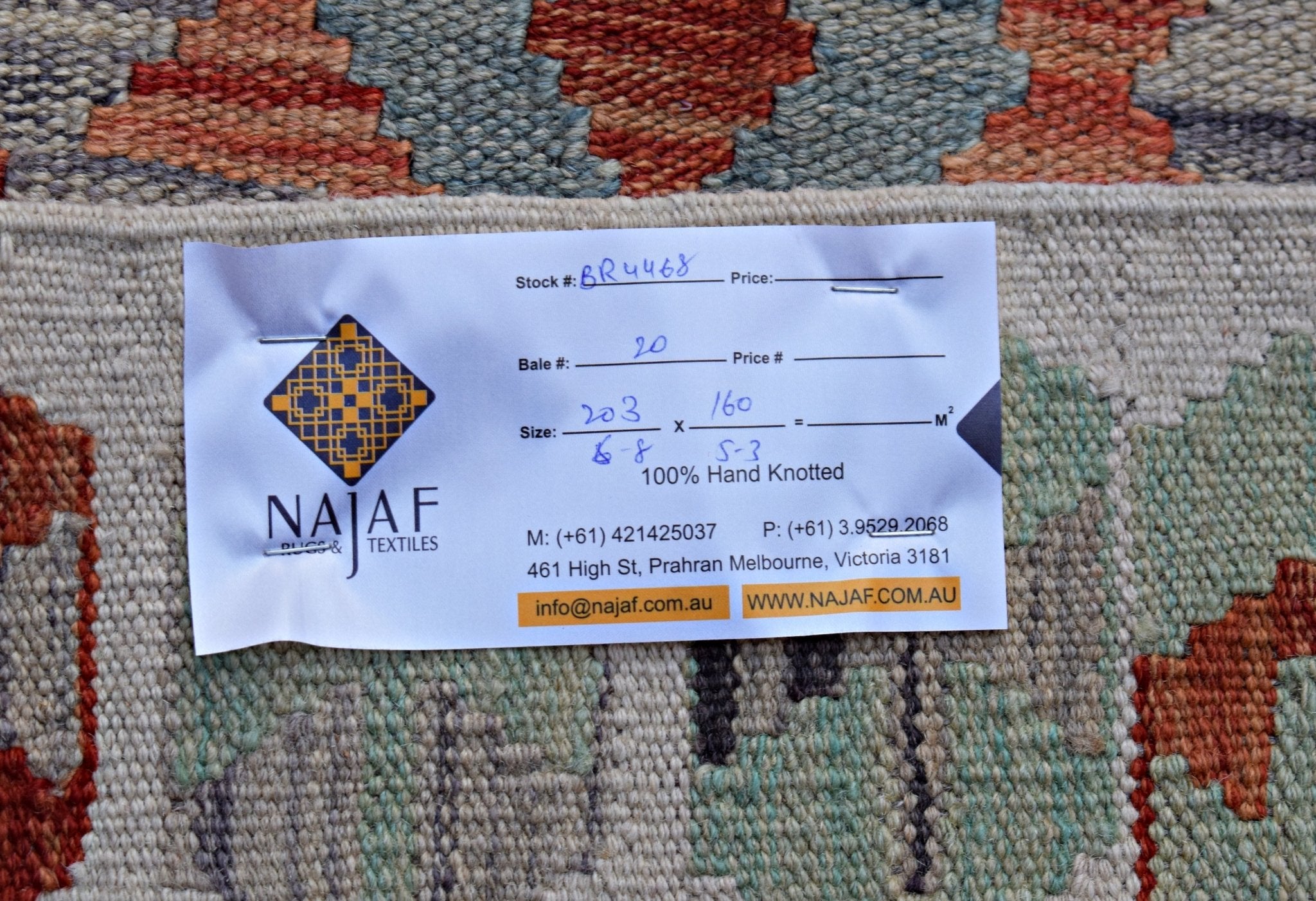 Handmade Afghan Maimana Kilim | 203 x 160 cm | 6'8" x 5'3" - Najaf Rugs & Textile