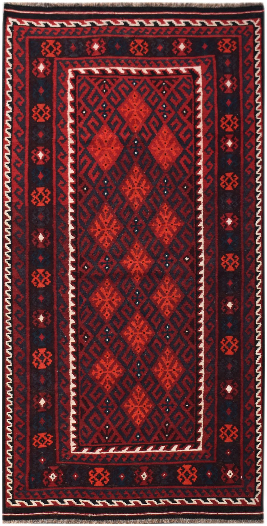 Handmade Afghan Maimana Kilim | 211 x 107 cm | 6'11" x 3'6" - Najaf Rugs & Textile