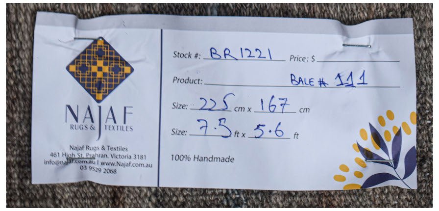 Handmade Afghan Maimana Kilim | 225 x 167 cm | 7'5" x 5'6" - Najaf Rugs & Textile