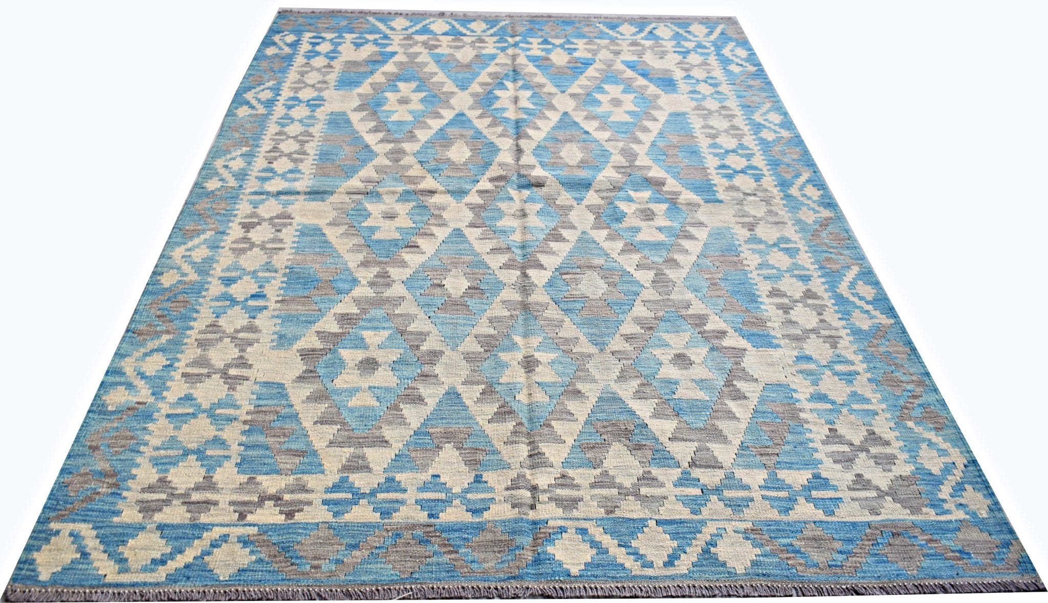 Handmade Afghan Maimana Kilim | 231 x 175 cm | 7'7" x 5'9" - Najaf Rugs & Textile