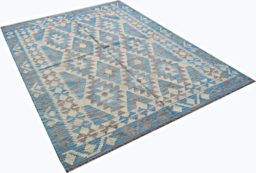 Handmade Afghan Maimana Kilim | 231 x 175 cm | 7'7" x 5'9" - Najaf Rugs & Textile